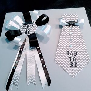 Baby Shower Mom-To-Be Corsage/FREE Dad-To-Be Tie
